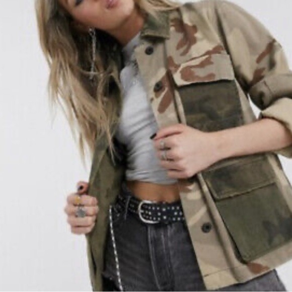ALL SAINTS jacket not worn size small finch camo jacket - Picture 2 of 13